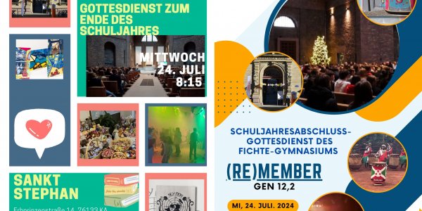 (RE)MEMBER: Einladung zum Gottesdienst zum Ende des Schuljahres