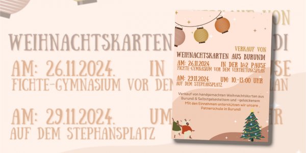 Weihnachtskartenverkauf der Burundi-AG