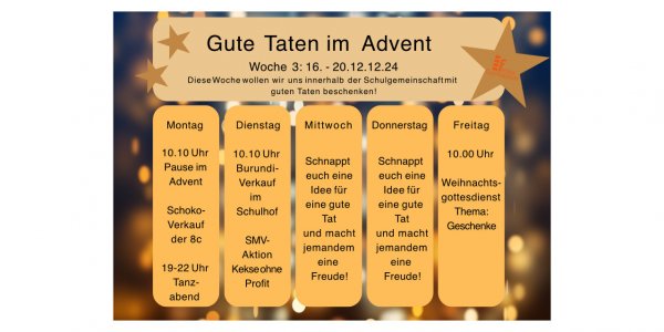 Gute Taten - Woche 3