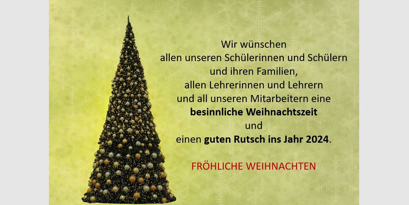 Das Fichte-Gymnasium wünscht von Herzen ...