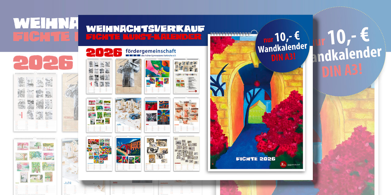 Es ist soweit: Der 10. Fichte-Kunstkalender liegt bereit!